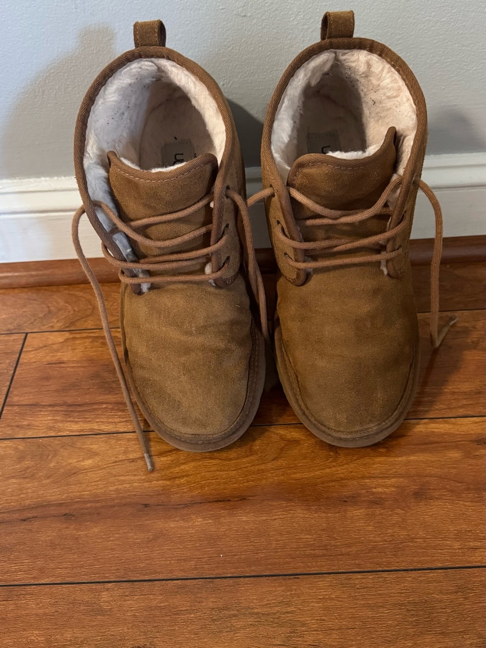 UGG Men's Brown Suede Chukka Boots with Shearling